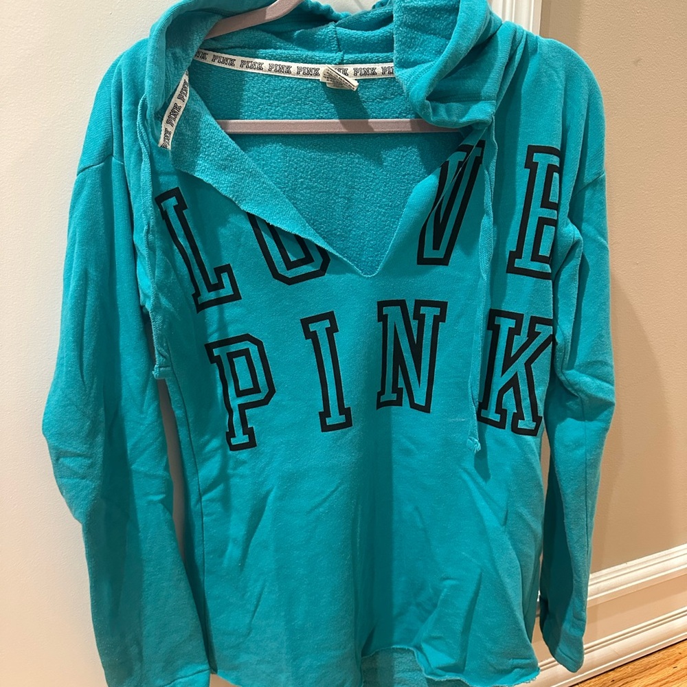 PINK Victoria's Secret Teal Hoodie